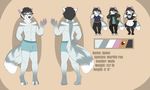  canine clothing eyewear fox glasses glasswalker maid_uniform male mammal marble_fox model_sheet uniform 