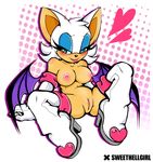  anthro bat big_breasts blush breasts female half-closed_eyes mammal nipples nude pussy rouge_the_bat smile solo sonic_(series) sweethellgirl video_games wings 