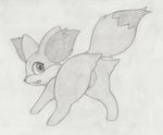  canine female fennekin fox fur infamousrel looking_at_viewer mammal nintendo open_mouth pok&eacute;mon presenting pussy simple_background solo video_games 