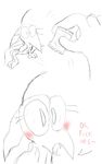  anon bed comic condom desperate dialogue dinosaur human human_on_animal human_on_reptile mammal n64by44_(artist) pteranodon reptile scalie simple_background sketch tear_dactyl_(character) teasing 