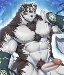  canine edah18 erection horkeukamui male mammal penis solo tokyo_afterschool_summoners wolf 