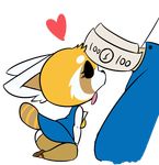  &lt;3 aggressive_retsuko alpha_channel anthro breasts clothing exposed_breasts eyelashes faceless_male female human larger_male male mammal money panties penis penis_on_head red_panda retsuko sanrio short_stack size_difference smaller_female tongue tongue_out underwear vono 
