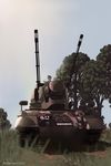  2016 antiaircraft_weapon backlighting beret blonde_hair caterpillar_tracks commentary dead-robot flugabwehrkanonenpanzer_gepard germany grass ground_vehicle hat military military_uniform military_vehicle motor_vehicle original path road salute sleeves_rolled_up soldier solo tank tree twitter_username uniform 