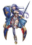  :o absurdres armor armored_boots armored_dress blue_eyes blue_hair boots breastplate breasts cleavage commentary_request cryptract floating_hair full_body gradient_hair greaves hair_between_eyes highleg highleg_leotard highres holding holding_shield holding_sword holding_weapon knees_together_feet_apart large_breasts left-handed leg_armor leg_lift leg_up leotard long_hair looking_away multicolored_hair official_art open_mouth pauldrons roussel shield shiny shiny_hair shiny_skin shoujo_to_dragon:_genjuu_keiyaku_cryptract shoulder_armor showgirl_skirt simple_background skin_tight solo standing standing_on_one_leg sword teeth thigh_gap thighhighs v-shaped_eyebrows weapon white_background white_legwear white_leotard 