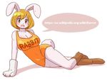 artist_request blonde_hair boots brown_eyes carrot_(one_piece) furry one_piece open_mouth rabbit short_hair 