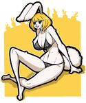  anthro big_breasts bikini blonde_hair blush breasts carrot carrot_(one_piece) cleavage clothed clothing female food fur hair hypnofood lagomorph mammal minkmen_(one_piece) one_piece rabbit smile solo swimsuit vegetable white_fur 