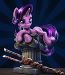  2017 cutie_mark equine female feral friendship_is_magic hair harwick hi_res hooves horn long_hair looking_at_viewer lying mammal multicolored_hair my_little_pony solo staff starlight_glimmer_(mlp) unicorn 