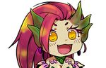  1girl blush breasts cleavage fang league_of_legends open_mouth plant_girl zyra 