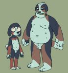  age_difference animal_genitalia balls bernese_mountain_dog canine cigar cub dog duo grandfather grandson male mammal multi_nipple murphy_(character) nipples nude perish_(artist) sheath silas_(character) toony young 