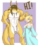  anthro big_penis clothed clothing duo female flaccid human humanoid_penis lizard male mammal muscular nude_male penis reptile scalie shishikasama sketch smile standing 