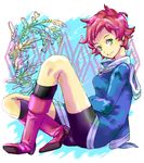  bike_shorts boots dress high_heel_boots high_heels kumatora mother_(game) mother_3 pink_hair sakonnu short_hair solo 