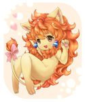  artist_request brown_eyes cat furry long_hair open_mouth orange_hair 