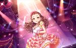  blush brown_hair dress idolmaster idolmaster_cinderella_girls idolmaster_cinderella_girls_starlight_stage long_hair official_art red_eyes seki_hiromi smile 