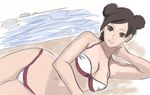 1girl beach bikini brown_hair naruto tagme tenten 