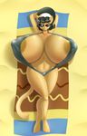  2017 anthro areola areola_slip beach big_breasts bikini breasts cat clothing erect_nipples feline female huge_breasts hyper hyper_breasts hyperstorm_h kitty_katswell mammal marauder6272 navel nickelodeon nipple_bulge nipples seaside sling_bikini solo swimsuit t.u.f.f._puppy 