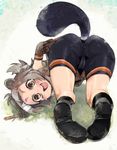  :d american_beaver_(kemono_friends) animal_ears antenna_hair ass beaver_ears beaver_tail bent_over bike_shorts blush brown_eyes brown_hair cameltoe elbow_gloves full_body fur_collar gloves gradient_hair grass hair_ornament hairclip happy jacket kemono_friends looking_at_viewer multicolored_hair open_mouth outdoors pantylines round_teeth sakurai_energy short_hair skin_tight sleeveless smile solo stick sweat tail tail_raised teeth thighs top-down_bottom-up torn_clothes torn_sleeves 