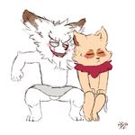  2017 4_fingers age_difference ageplay anthro black_nose blush brown_markings cheek_tuft chest_tuft chin_tuft claws colored cute digital_drawing_(artwork) digital_media_(artwork) ear_tuft eyes_closed fist flat_colors fluffy frown fur head_tuft huff imminent_sex inner_ear_fluff kled_(lol) league_of_legends leg_tuft male mammal markings mature_male monochromepup multicolored_fur nude older_male open_mouth red_fur scar sharp_teeth simple_background sitting sweat tan_fur teemo_(lol) teeth tuft two_tone_fur video_games white_claws white_fur yordle younger_male 