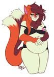  2017 anthro areola belly big_belly big_breasts blush bra breasts clothed clothing english_text exposed_breasts feline female fur hair hand_on_stomach lilith_(azria) long_hair looking_at_viewer mammal mixideer multi_tail nipples pink_nipples pregnant red_hair signature simple_background sketch smile tan_fur text underwear white_background wide_hips 