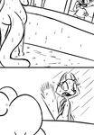  2017 anthro black_and_white butt caitlin_vison clancy_(inkyfrog) comic disney duo fan_character female flat_chested inkyfrog koala male mammal marsupial monochrome mustelid nipples nude polecat shower showering simple_background wet white_background zootopia 