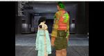  1boy 1girl 3d black_hair bloody_roar busuzima_hajime nonomura_uriko 