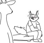  al_(weaver) anthro antlers bed blush canine caprine clothed clothing disney duo fan_character female horn male mammal nude pack_street sheep sitting surprise the_weaver velvet_roe_(weaver) wolf zootopia 