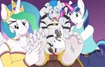  2017 animal_genitalia animal_penis anthro anthrofied bdsm bondage bound breasts caroo cleavage clothed clothing dreamy_daze equine equine_penis feathers feet female foot_fetish friendship_is_magic group horn male mammal my_little_pony penis princess_celestia_(mlp) shining_armor_(mlp) tears teasing tickling torture unicorn winged_unicorn wings 