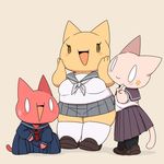  2channel 3girls artist_request cat furry multiple_girls school_uniform 
