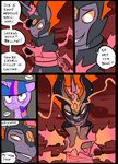  bound chain clothing comic crown duo equine feral friendship_is_magic gem glowing hair horn magic mammal metal_(artist) my_little_pony smile sweat tired twilight_sparkle_(mlp) unicorn 