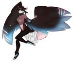  anthro canine clothed clothing feathered_wings feathers female fur hair looking_at_viewer mammal smile solo teil watermark wings 