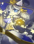  artist_request blue_eyes cat furry short_hair white_hair witch_hat 