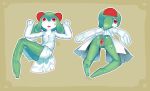  anus breasts butt day_job_vu green_skin humanoid kirlia lying multiple_poses nintendo nipples not_furry open_mouth pok&eacute;mon pok&eacute;mon_(species) pose presenting presenting_hindquarters pussy red_anus red_eyes red_pussy small_breasts solo video_games white_skin 