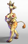  abs anthro breasts female giraffe mammal nipples nude open_mouth siroc sketch solo standing wide_hips 