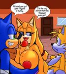  big_breasts big_penis breasts canine dreamcastzx1 female fox hedgehog huge_breasts huge_penis male mammal miles_prower mintyskin penis sex small_penis sonic_(series) sonic_boom sonic_the_hedgehog titfuck zooey_the_fox 