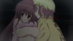  2girls animated animated_gif breasts ebiten_(manga) hanamori_hakata multiple_girls nipples pink_hair todayama_kyouko wig 