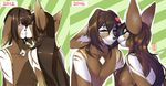 &lt;3 anthro blush breasts canine comparison duo female fennec fox fur hair male male/female mammal matemi nipples nude smile 