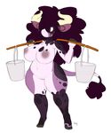  anthro big_breasts bovine breasts cattle female horn huge_breasts mammal milk nipples nude pussy sketch slightly_chubby solo standing yogoat 