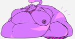  2017 anthro belly big_belly big_breasts breasts feline female fur hi_res huge_breasts hyper immobile kappass mammal morbidly_obese nipples nude obese overweight purple_fur sagging_breasts smile thick_thighs 