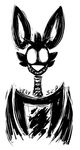  animatronic anthro black_and_white canine digital_media_(artwork) five_nights_at_freddy&#039;s fox foxy_(fnaf) machine mammal monochrome robot simple_background solo video_games xray32p 