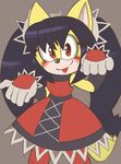  archie_comics black_hair cat clothed clothing feline female fur hair honey_the_cat mammal shuu signature simple_background solo sonic_(series) yellow_fur 