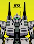  absurdres anaheim_electronics arms_at_sides assault_visor character_name earth_federation_space_forces gm_cannon_ii green_background green_visor gundam gundam_0083 highres mecha mecha_focus mobile_suit no_humans original radio_antenna redesign robot science_fiction shoulder_cannon simple_background solo straight-on upper_body voxiela 