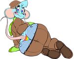  2017 alpha_channel anthro big_butt boots butt clothed clothing female fishnet footwear gay_pride mammal mouse muscle_mouse_(character) panties rainbow rodent scarf simple_background solo underwear vimhomeless 