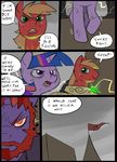  beard big_macintosh_(mlp) castle comic earth_pony equine facial_hair feral friendship_is_magic glowing group hair horn horse magic mammal metal_(artist) my_little_pony pony scratches twilight_sparkle_(mlp) unicorn 