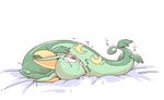  autocunnilingus female japanese_text masturbation nettsuu nintendo oral pok&eacute;mon pussy pussy_juice red_eyes reptile scalie serperior simple_background snake solo text vaginal video_games white_background 