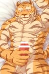  abs anthro biceps digital_media_(artwork) feline fur male mammal muscular muscular_male pecs tiger wildheit 