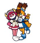 2017 :3 alpha_channel arm_warmers armband armwear baseball_(sport) baseball_cap belt bovine brown_hair buffalo buffalo_bell clothed clothing duo green_eyes group hair hair_bow hair_ribbon hair_tuft hat hokkaido_nippon-ham_fighters horn looking_at_viewer mammal mangneto mascot nippon_professional_baseball one_eye_closed orix_buffaloes peace_sign_(disambiguation) pink_hair polly_polaris red_eyes ribbons rodent scarf simple_background skirt smile sport squirrel transparent_background uniform wink 