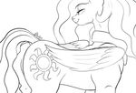  2017 black_and_white cutie_mark duo equine feathered_wings feathers female feral friendship_is_magic hair hi_res horn mammal monochrome my_little_pony princess_celestia_(mlp) smile tsitra360 twilight_sparkle_(mlp) winged_unicorn wings 