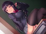  erect_nipples satou_kuuki seifuku stockings thighhighs 