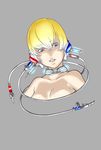  blonde_hair blue_eyes breasts cleavage gym_leader highres kamitsure_(pokemon) nude pokemon pokemon_(game) pokemon_bw solo upper_body zephyranthes54 
