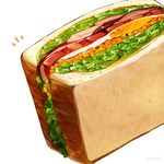  bread close-up commentary_request food fried_egg lettuce no_humans original rooto_(rtip) sandwich simple_background tomato white_background 
