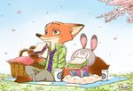  2017 anthro canine clothed clothing disney female fox hawaiian_shirt judy_hopps lagomorph male mammal nick_wilde rabbit rikuo_(artist) sandwich_(disambiguation) shirt simple_background zootopia 